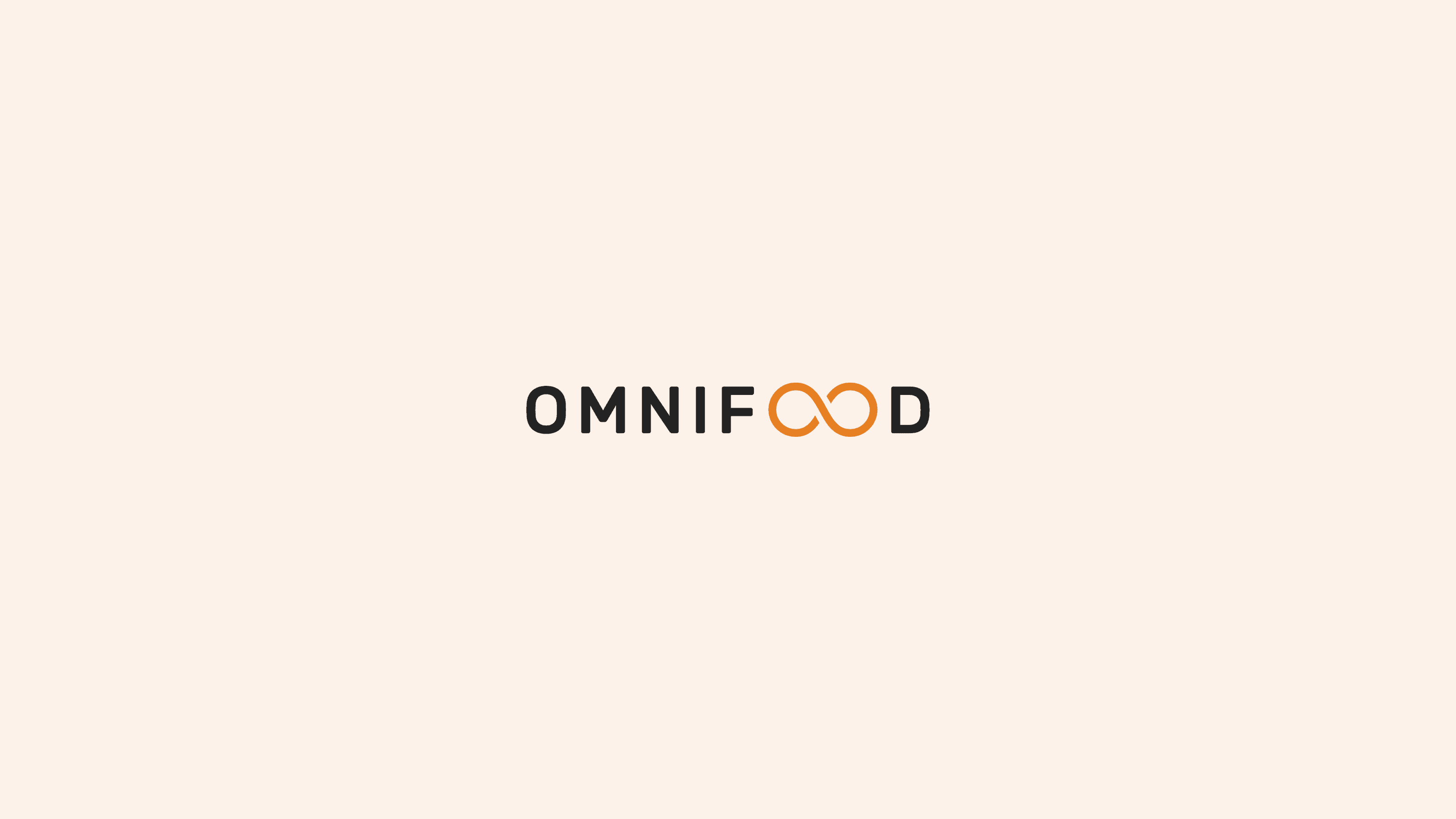 A logo for Omni Food, featuring a simple and elegant design with the company name in a modern typeface.